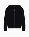 Armani Exchange Zipper Knitted Cardigan In Black
