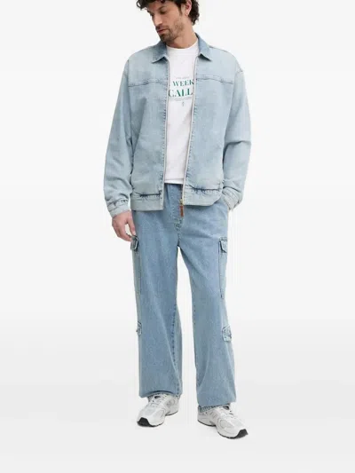 Armani Exchange Cargo Pocket Jeans In Blue