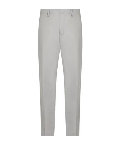 Armani Exchange Cotton Chino Trousers In Neutral Gray