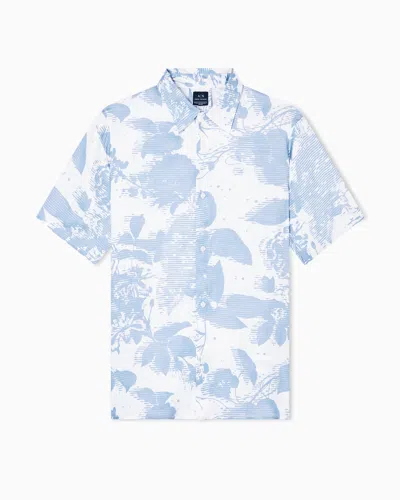 Armani Exchange Casual Shirts In Blue