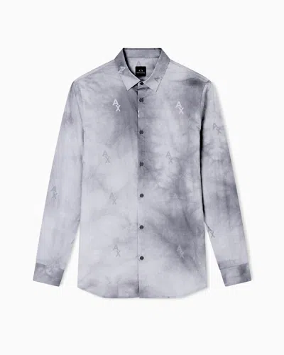 Armani Exchange Casual Shirts In Gray