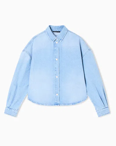 Armani Exchange Casual Shirts In Blue
