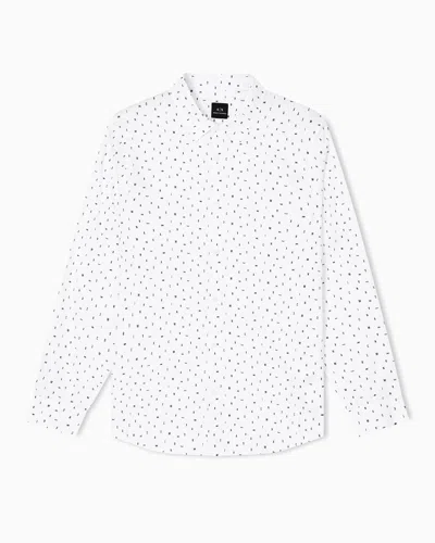 ARMANI EXCHANGE REGULAR FIT SHIRT WITH LETTERING LOGO