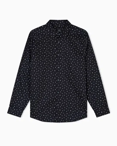 Armani Exchange Casual Shirts In Black