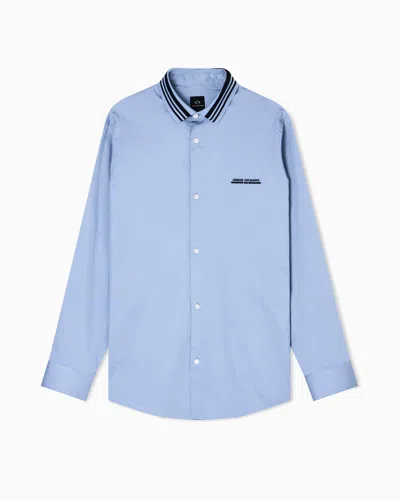 Armani Exchange Casual Shirts In Blue