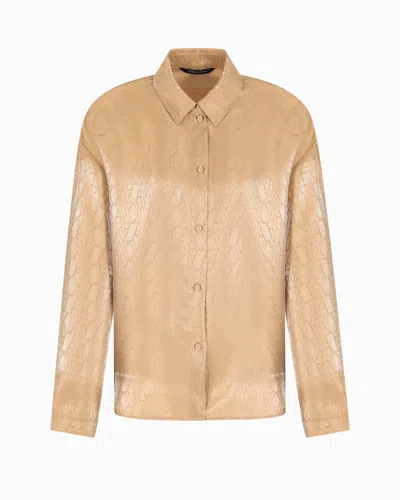 Armani Exchange Casual Shirts In Beige