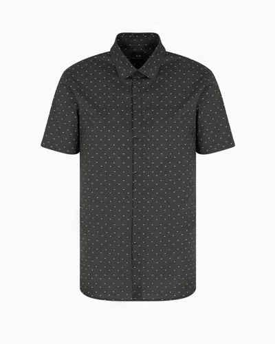 Armani Exchange Casual Shirts In Black