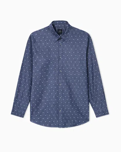 Armani Exchange Casual Shirts In Blue