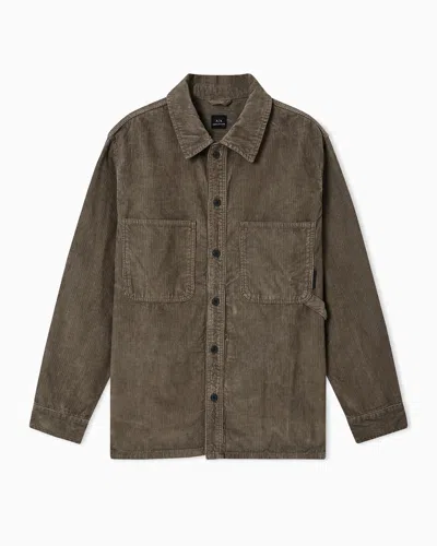 Armani Exchange Casual Shirts In Brown