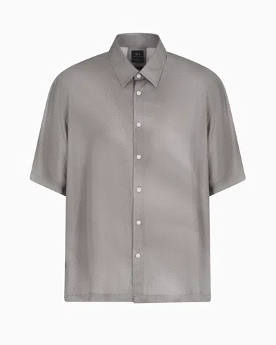 Armani Exchange Casual Shirts In Grey