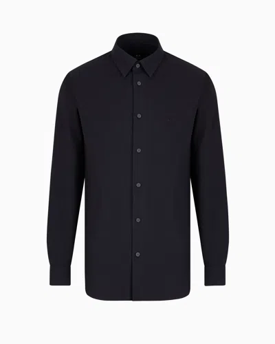 Armani Exchange Casual Shirts In Navy Blue