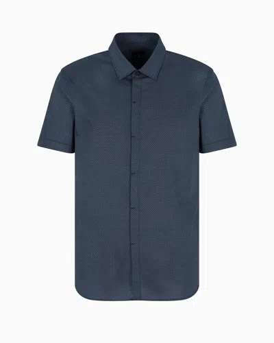 Armani Exchange Casual Shirts In Navy Blue