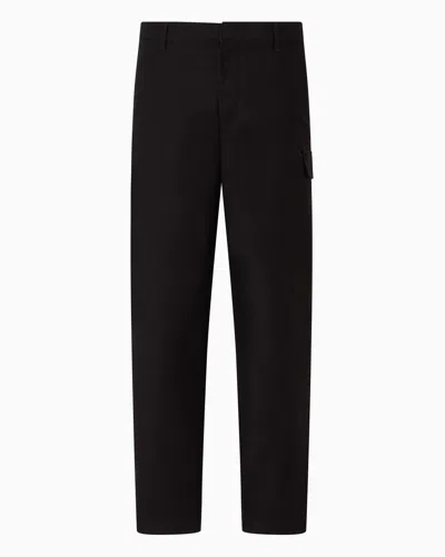 Armani Exchange Casual Trousers In Black