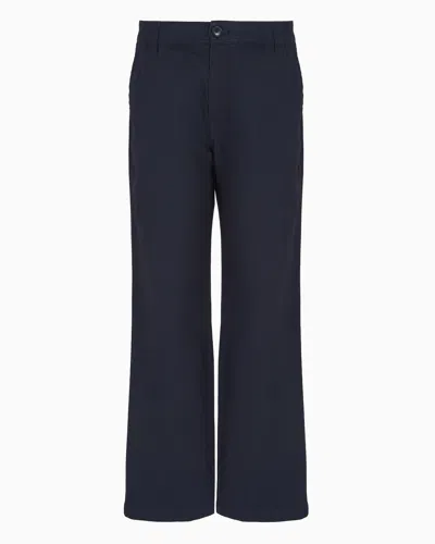 Armani Exchange Casual Trousers In Bleu Marine