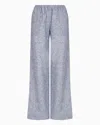 Armani Exchange Elastic Waist Casual Pants In Blue