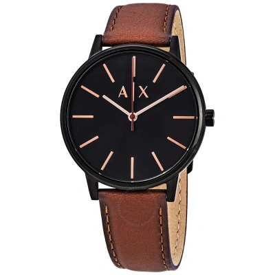 Armani Exchange Cayde Black Dial Men's Watch Ax2706 In Brown