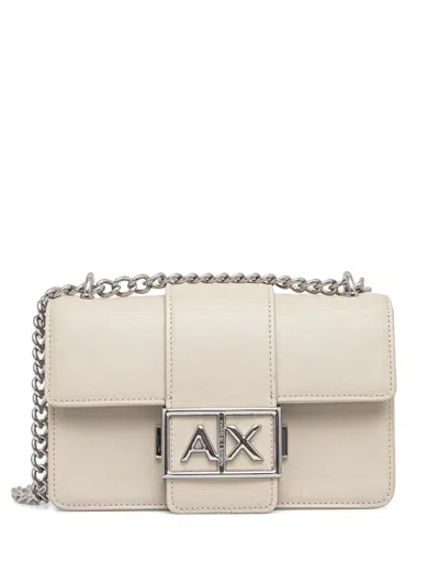 Armani Exchange Chain-detail Shoulder Bag In Neutrals
