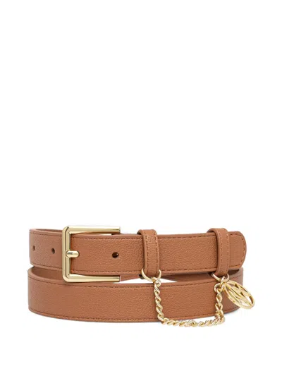 Armani Exchange Chain-detail Belt In Brown