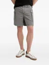 Armani Exchange Checked Cargo Shorts In Gray