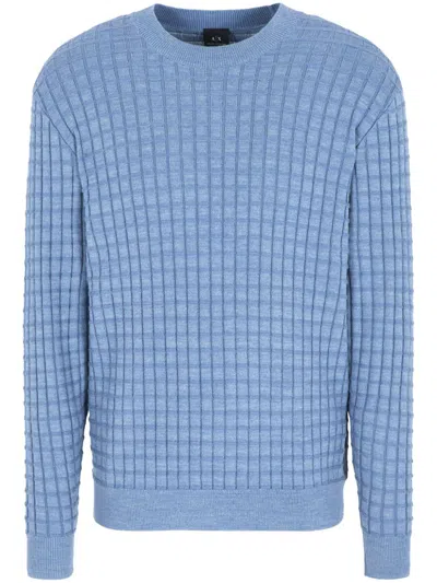 Armani Exchange Official Store Sweaters In Azure