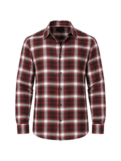 Armani Exchange Check-print Long-sleeve Shirt In Brown