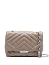 Armani Exchange Logo-plaque Quilted Shoulder Bag In 黄棕色