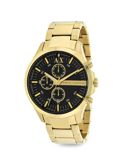 Armani Exchange Chronograph 46mm Watch In Gold