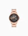 Armani Exchange Chronograph Gold-tone Stainless Steel Watch In Multicoloured