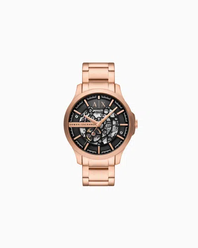 Armani Exchange Chronograph Gold-tone Stainless Steel Watch In Multicoloured