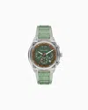 Armani Exchange Chronograph Green Watch In Multicoloured