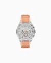 Armani Exchange Chronograph Orange Watch In Multicoloured
