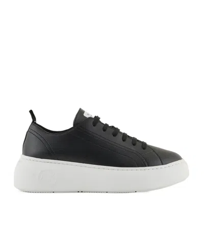 Armani Exchange Chunky Lace-up Trainers In Black