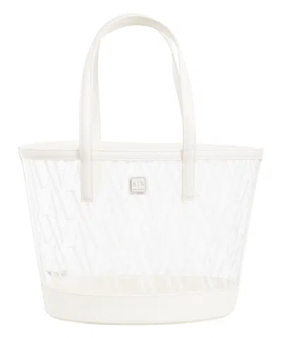 Armani Exchange Claire Bucket Bag In White