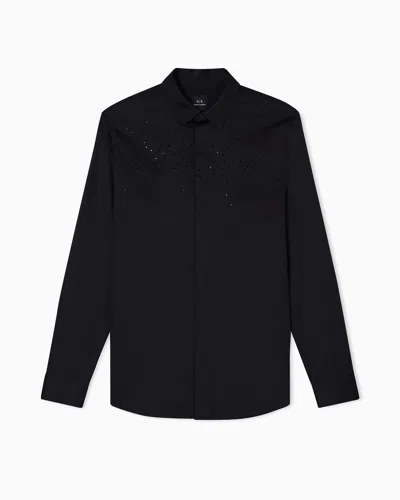 Armani Exchange Classic Shirts In Black