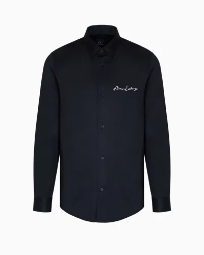 Armani Exchange Classic Shirts In Black