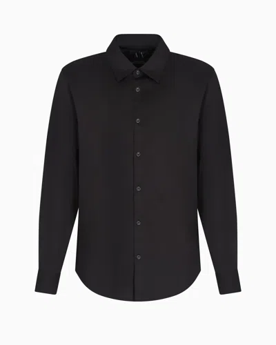 Armani Exchange Classic Shirts In Black