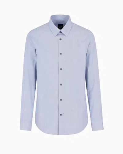 Armani Exchange Classic Shirts In Blue