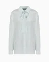Armani Exchange Classic Shirts In Light Blue