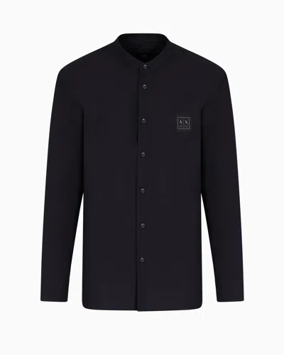 Armani Exchange Classic Shirts In Navy Blue
