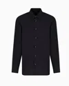 Armani Exchange Classic Shirts In Navy Blue