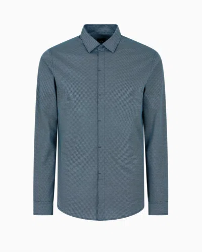 Armani Exchange Classic Shirts In Blue