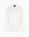 Armani Exchange Regular Fit Stretch Cotton Jersey Shirt In White
