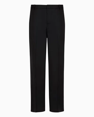Armani Exchange Classic Trousers In Black