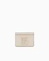 Armani Exchange Coated Fabric Card Holder In Beige