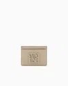 Armani Exchange Coated Fabric Card Holder In Neutral