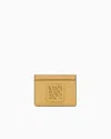 Armani Exchange Coated Fabric Card Holder In Yellow