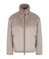 Armani Exchange Coated Fabric Jacket With Soft Interior A Line In Light Brown