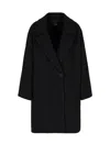 Armani Exchange Single-breasted Coat In Black