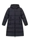 Armani Exchange Hooded Down Jacket In Blue