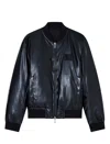 Armani Exchange Shiny Fabric Bomber Jacket In Black